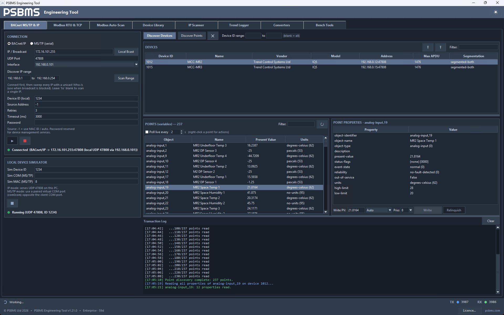 BACnet discovery